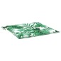 vidaXL Cojines de silla 6 uds tela estampado de hojas 40x40x3 cm
