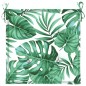 vidaXL Cojines de silla 6 uds tela estampado de hojas 40x40x3 cm