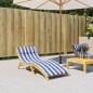 vidaXL Cojín de tumbona tela Oxford a rayas azul y blanco 180x60x3 cm vidaXL Cojín de tumbona tela Oxford a rayas azul y blanco 180x60x3 cm