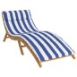 vidaXL Cojín de tumbona tela Oxford a rayas azul y blanco 180x60x3 cm vidaXL Cojín de tumbona tela Oxford a rayas azul y blanco 180x60x3 cm