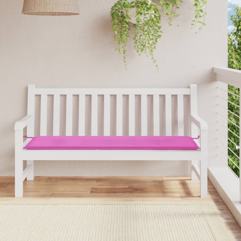 vidaXL Cojín para banco de jardín tela Oxford rosa 150x50x3 cm vidaXL Cojín para banco de jardín tela Oxford rosa 150x50x3 cm