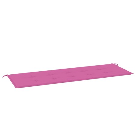 vidaXL Cojín para banco de jardín tela Oxford rosa 150x50x3 cm