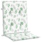 vidaXL Cojines de silla de respaldo bajo 2 uds tela estampado de hojas vidaXL Cojines de silla de respaldo bajo 2 uds tela estampado de hojas