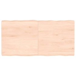 vidaXL Tablero de mesa madera maciza borde natural 120x60x(2-6) cm