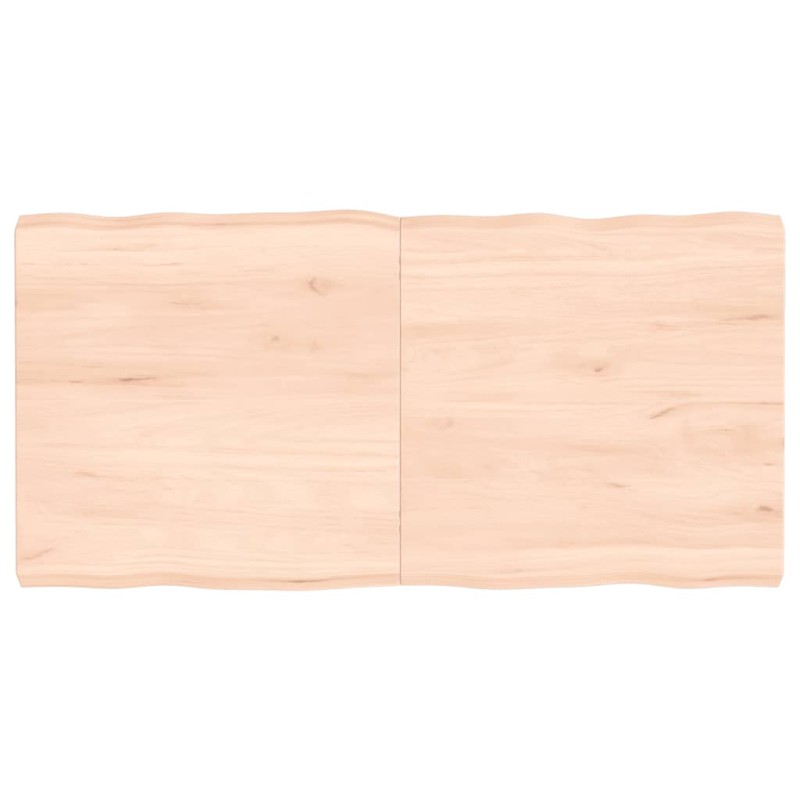 vidaXL Tablero de mesa madera maciza borde natural 120x60x(2-6) cm