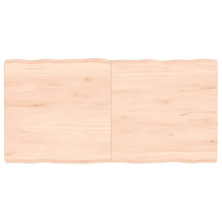 vidaXL Tablero de mesa madera maciza borde natural 120x60x(2-6) cm