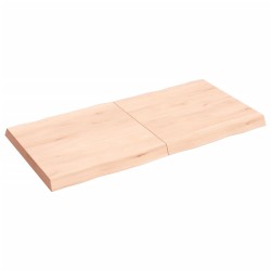 vidaXL Tablero de mesa madera maciza borde natural 120x60x(2-6) cm