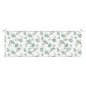 vidaXL Cojín banco de jardín tela Oxford estampado hojas 150x50x3 cm