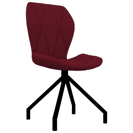 vidaXL Sillas de comedor 2 unidades cuero sintético rojo tinto