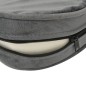 vidaXL Sofá para perros felpa y cuero sintético gris 48x48x32 cm