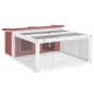 vidaXL Conejera de madera maciza de pino moca 117,5x97x47,5 cm vidaXL Conejera de madera maciza de pino moca 117,5x97x47,5 cm