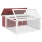 vidaXL Conejera de madera maciza de pino moca 117,5x97x47,5 cm vidaXL Conejera de madera maciza de pino moca 117,5x97x47,5 cm