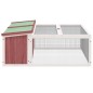 vidaXL Conejera de madera maciza de pino moca 117,5x97x47,5 cm vidaXL Conejera de madera maciza de pino moca 117,5x97x47,5 cm