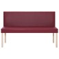 vidaXL Banco de cuero sintético 139,5 cm color vino tinto vidaXL Banco de cuero sintético 139,5 cm color vino tinto