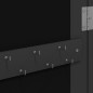 vidaXL Espejo con joyero y luces LED para pared negro