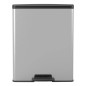 Curver Papelera de pedal Deco plateado 65 L Curver Papelera de pedal Deco plateado 65 L