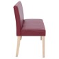 vidaXL Banco de cuero sintético 139,5 cm color vino tinto vidaXL Banco de cuero sintético 139,5 cm color vino tinto