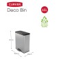 Curver Papelera de pedal Deco plateado 65 L Curver Papelera de pedal Deco plateado 65 L