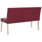 vidaXL Banco de cuero sintético 139,5 cm color vino tinto vidaXL Banco de cuero sintético 139,5 cm color vino tinto