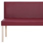 vidaXL Banco de cuero sintético 139,5 cm color vino tinto vidaXL Banco de cuero sintético 139,5 cm color vino tinto