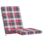 vidaXL Cojines para tumbona 2 uds tela Oxford a cuadros rojo