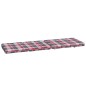 vidaXL Cojines para tumbona 2 uds tela Oxford a cuadros rojo