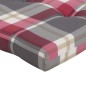 vidaXL Cojines para tumbona 2 uds tela Oxford a cuadros rojo