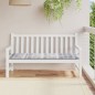 vidaXL Cojín de banco de jardín tela Oxford a cuadros gris 150x50x3 cm