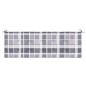 vidaXL Cojín de banco de jardín tela Oxford a cuadros gris 150x50x3 cm