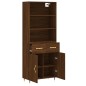 vidaXL Aparador alto madera contrachapada marrón roble 69,5x34x180 cm vidaXL Aparador alto madera contrachapada marrón roble 69,5x34x180 cm
