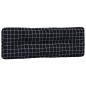 vidaXL Cojines para palés 3 piezas tela a cuadros negro vidaXL Cojines para palés 3 piezas tela a cuadros negro