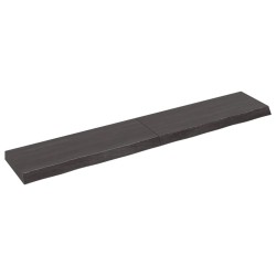 vidaXL Estante pared madera roble tratada marrón oscuro 160x30x(2-6)cm