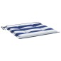 vidaXL Cojines silla jardín 4 uds tela a rayas azul y blanco 40x40x3cm vidaXL Cojines silla jardín 4 uds tela a rayas azul y blanco 40x40x3cm
