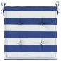 vidaXL Cojines silla jardín 4 uds tela a rayas azul y blanco 40x40x3cm vidaXL Cojines silla jardín 4 uds tela a rayas azul y blanco 40x40x3cm