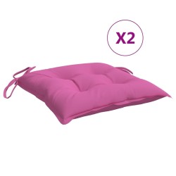 vidaXL Cojines para silla 6 unidades tela rosa 40x40x7 cm