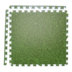 XQ Max Juego de protectores de suelo 6 pzas estampado de hierba verde