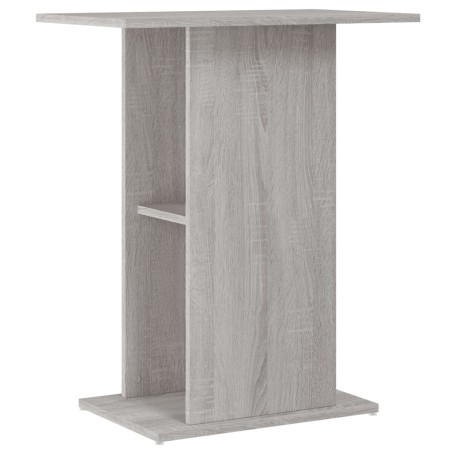 vidaXL Soporte de acuario madera ingeniería gris Sonoma 60,5x36x72,5cm