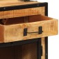 vidaXL Aparador de madera maciza mango sin tratar y metal 80x31x66 cm vidaXL Aparador de madera maciza mango sin tratar y metal 80x31x66 cm