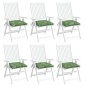 vidaXL Cojines para silla 6 uds tela estampado de hojas 50x50x7 cm