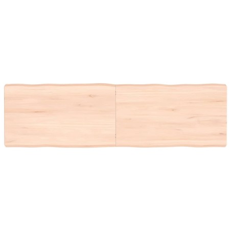 vidaXL Tablero de mesa madera maciza borde natural 140x40x(2-6) cm
