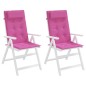 vidaXL Cojines de silla con respaldo alto 2 uds tela Oxford rosa vidaXL Cojines de silla con respaldo alto 2 uds tela Oxford rosa
