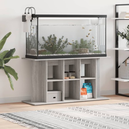 vidaXL Soporte para acuario madera ingeniería gris Sonoma 120x40x60 cm