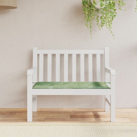 vidaXL Cojín banco de jardín tela Oxford estampado hojas 100x50x3 cm