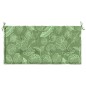vidaXL Cojín banco de jardín tela Oxford estampado hojas 100x50x3 cm vidaXL Cojín banco de jardín tela Oxford estampado hojas 100x50x3 cm
