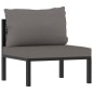 vidaXL Muebles jardín 7 pzas y cojines ratán sintético gris antracita vidaXL Muebles jardín 7 pzas y cojines ratán sintético gris antracita