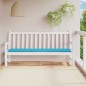 vidaXL Cojín para banco de jardín tela turquesa 200x50x3 cm vidaXL Cojín para banco de jardín tela turquesa 200x50x3 cm