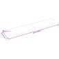 vidaXL Estante pared madera roble tratada marrón oscuro 220x50x(2-6)cm vidaXL Estante pared madera roble tratada marrón oscuro 220x50x(2-6)cm