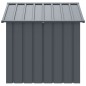 vidaXL Caseta perros con tejado acero galvanizado negro 117x103x102 cm