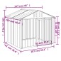 vidaXL Caseta perros con tejado acero galvanizado negro 117x103x102 cm