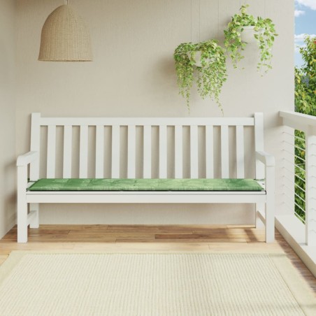 vidaXL Cojín para banco de jardín tela estampado de hojas 200x50x3 cm